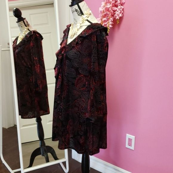 NY 💕💕 Collection Light Velvet Dress Size XL - Picture 2 of 11